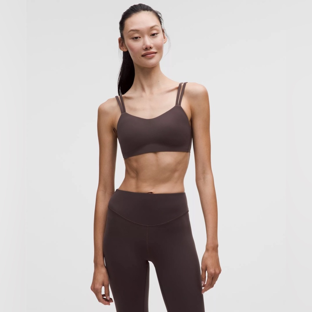 NWT Lululemon Like a Cloud Longline Bra *Light Support Java Sz 6